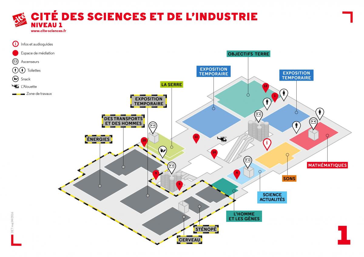 ਨਕਸ਼ਾ ਦੇ ਦਿਓ des Sciences et de l'Industrie ਪੱਧਰ 1