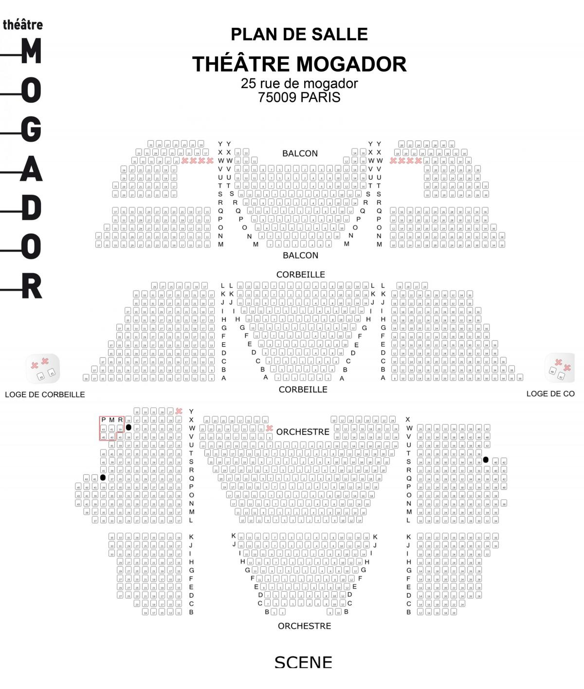 ਨਕਸ਼ਾ ਦੇ Théâtre Mogador