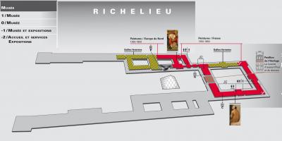 ਨਕਸ਼ਾ ਦੇ Louvre ਮਿਊਜ਼ੀਅਮ ਪੱਧਰ 2