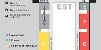 ਨਕਸ਼ਾ ਦੇ Bibliothèque nationale de France - ਮੰਜ਼ਿਲ 1